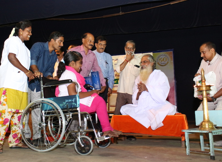IVPT provides wheelchair to chennai flood victim