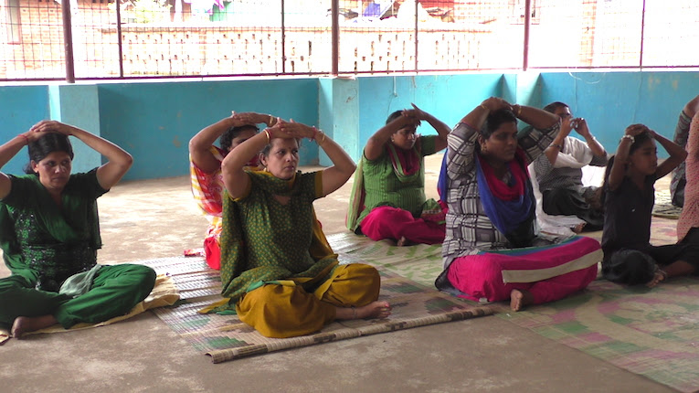 Teaching LTC Yoga in Slum